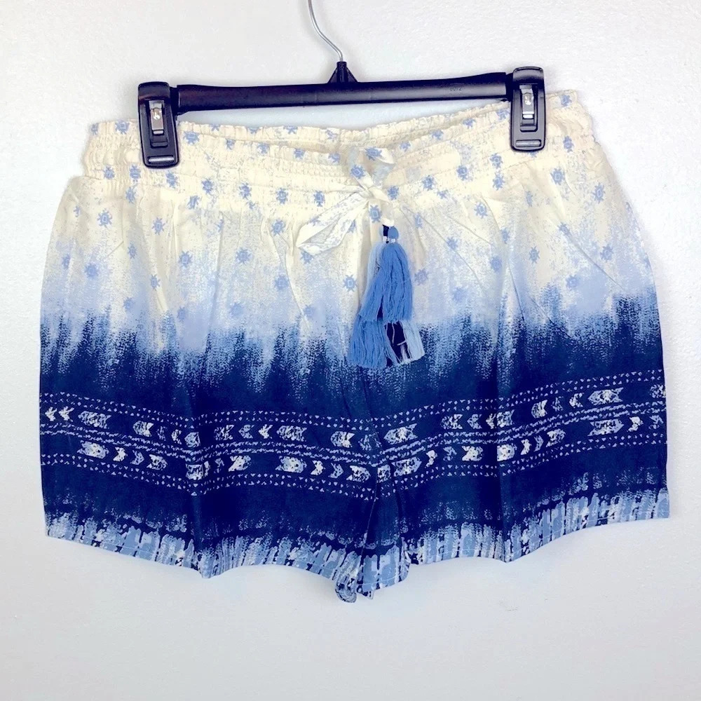 American Rag Print Tassel Tie Waist Short Size M‎